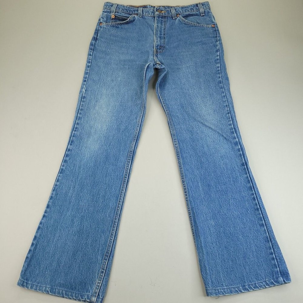 VTG Levis 517 Jeans Men 34x30 Mea 32x30 Bootcut Orange Tab No Care Tag 60s 70s - Picture 2 of 10